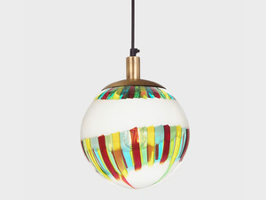 BALL #007 - Handmade blown glass pendant lamp _ Sogni Di Cristallo